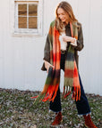 Chunky Plaid Multi Color Brushed Scarf