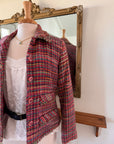 Vintage Colorful Tweed Blazer Jacket | ANAGE Brand Size XS