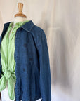 Vintage Eyelet Zip Denim Jacket | Size 18