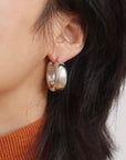 Silver Bubble Hoop Earring | 18K Gold-Plated