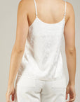 White Floral Jacquard Camisole