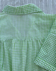 Vintage Green Gingham Top XXL