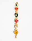 Elysian Baroque Heart Color Bracelet | Non-tarnish 18k gold-plated