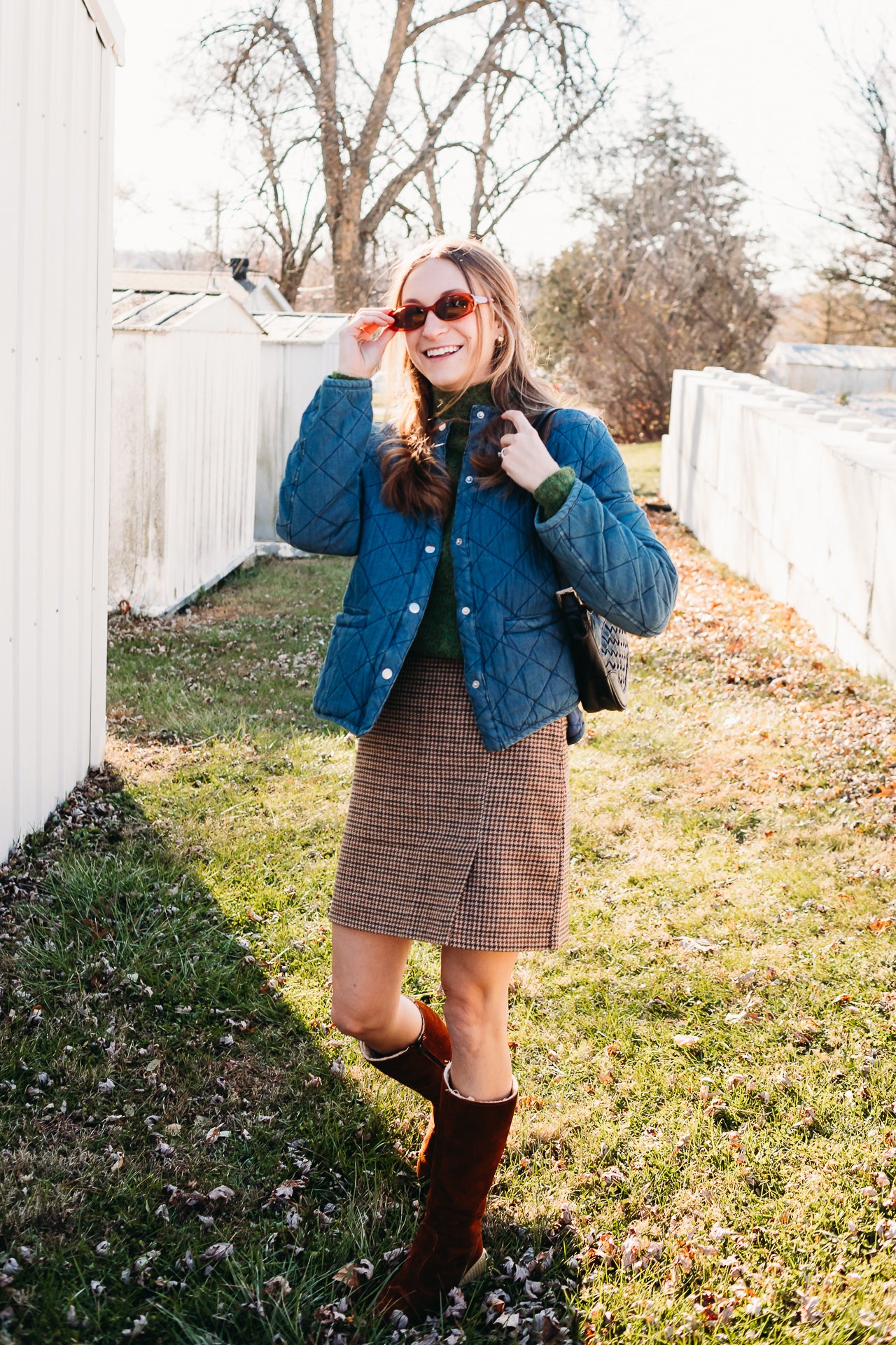 Elsa Houndstooth Skirt