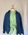 Vintage Eyelet Zip Denim Jacket | Size 18