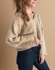 Taupe Cable Knit Sweater