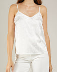 White Floral Jacquard Camisole