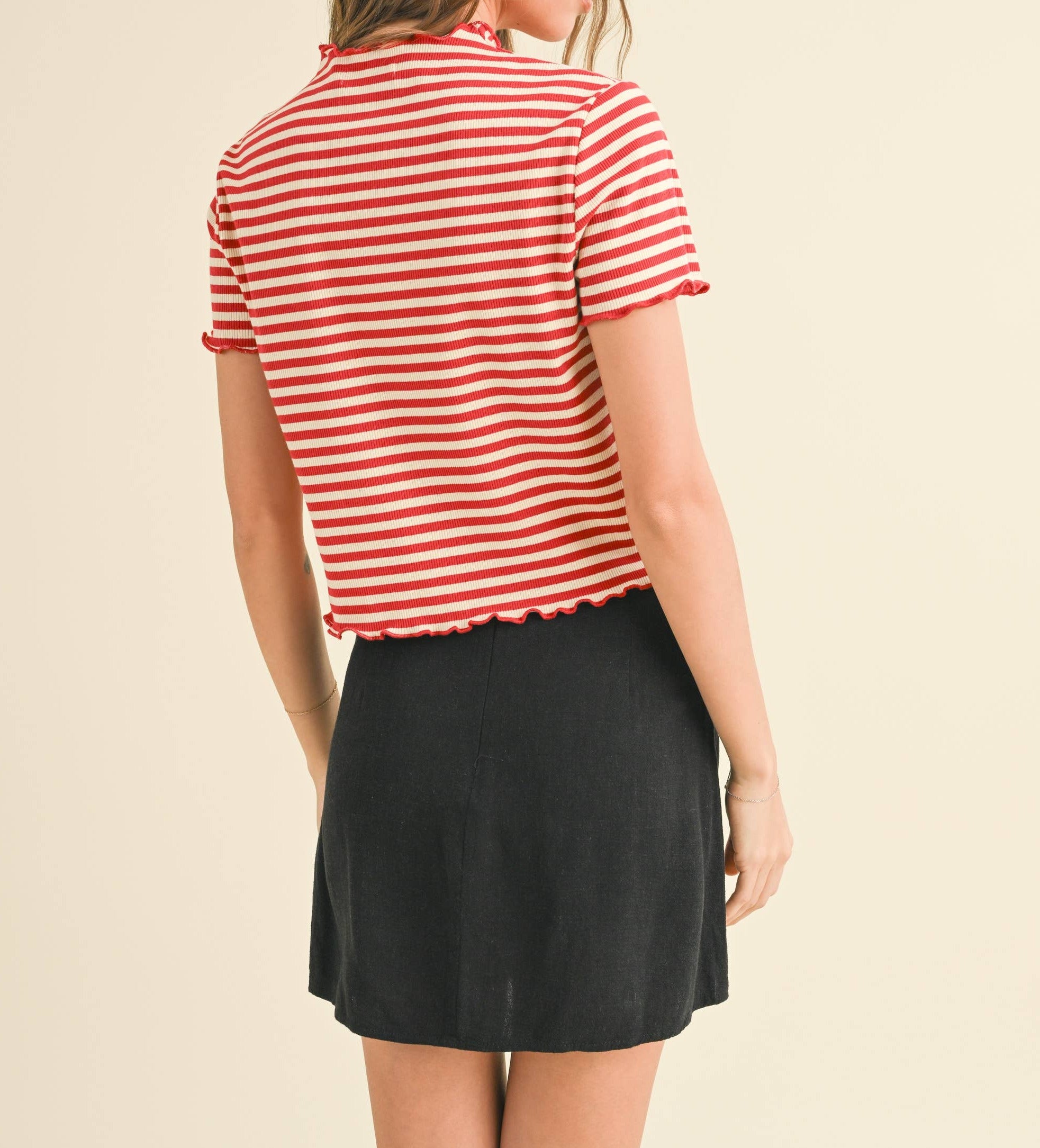 Stevie Stripe Ribbed Top