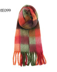 Chunky Plaid Multi Color Brushed Scarf