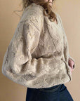 Taupe Cable Knit Sweater