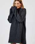 Carson Mock Neck Sweater Dress | Charcoal