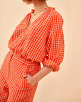 Rouge Gingham Blouse