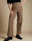 Cary High-Waisted Houndstooth Pants