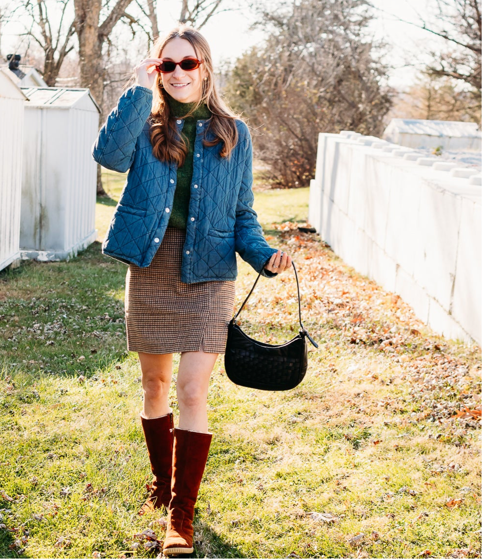 Elsa Houndstooth Skirt