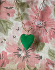 Green Heart Necklace