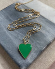 Green Heart Necklace