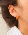 Maddison Double C Hoop Earring | Non-tarnish 18k gold-plated