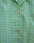 Vintage Green Gingham Top XXL