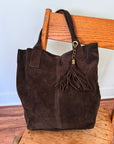 Marely Suede Leather Tote Bag