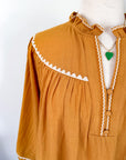 Embroidered Cotton Peasant Blouse