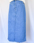 Vintage Denim Midi Skirt | Size 10