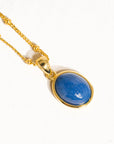 Caillou Blue Natural Stone Necklace | 18k Gold-plated Non-tarnish