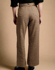 Cary High-Waisted Houndstooth Pants