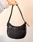 Vintage Woven Leather Handbag