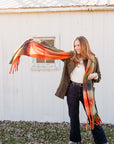 Chunky Plaid Multi Color Brushed Scarf