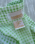 Vintage Green Gingham Top XXL