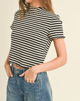 Stevie Stripe Ribbed Top