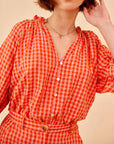 Rouge Gingham Blouse