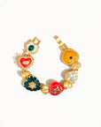 Elysian Baroque Heart Color Bracelet | Non-tarnish 18k gold-plated