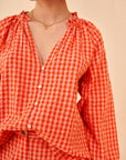 Rouge Gingham Blouse