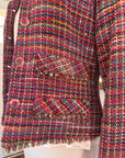 Vintage Colorful Tweed Blazer Jacket | ANAGE Brand Size XS