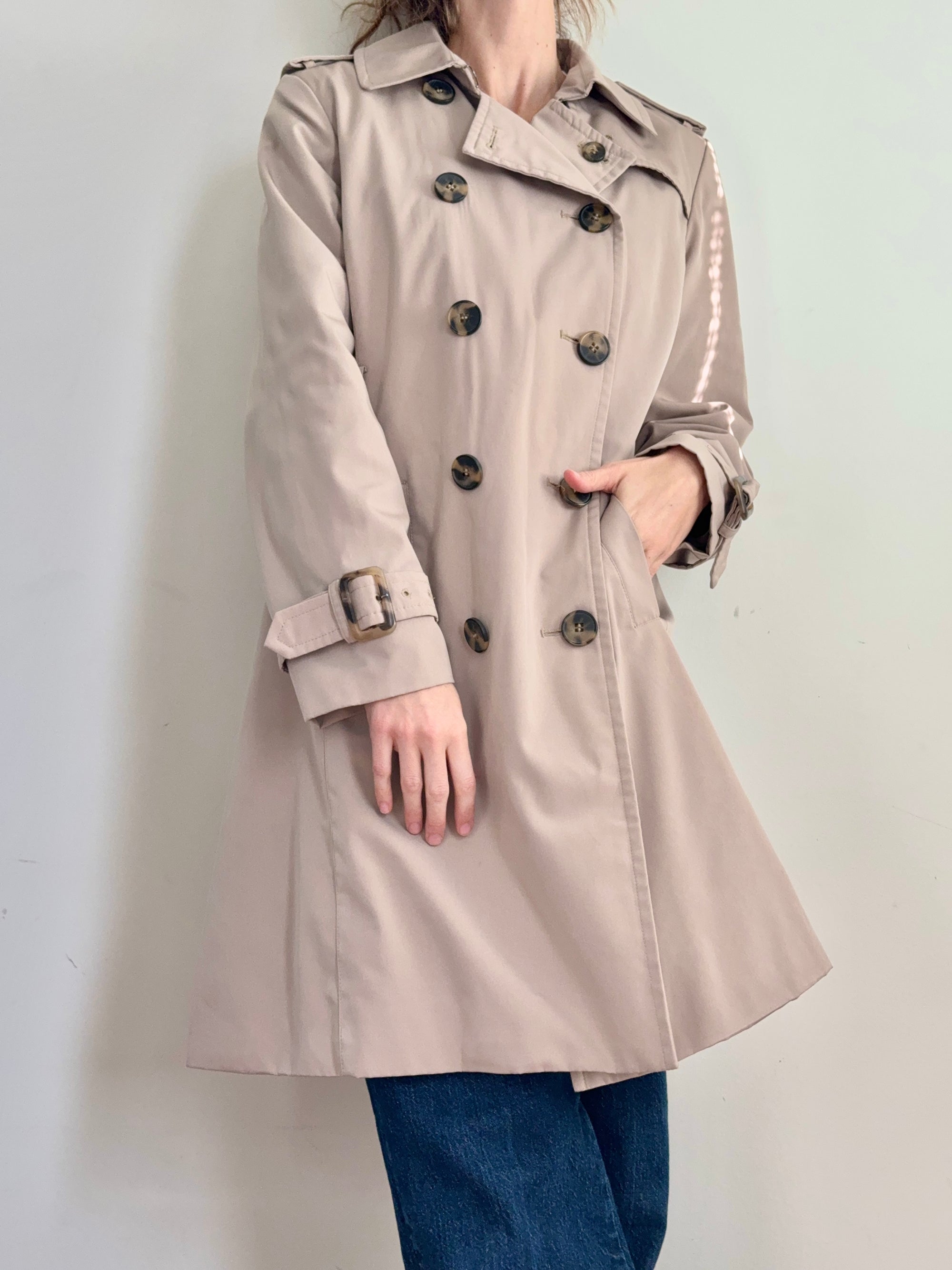 Secondhand Beige Trench Coat | LONDON FOG Size Petite M