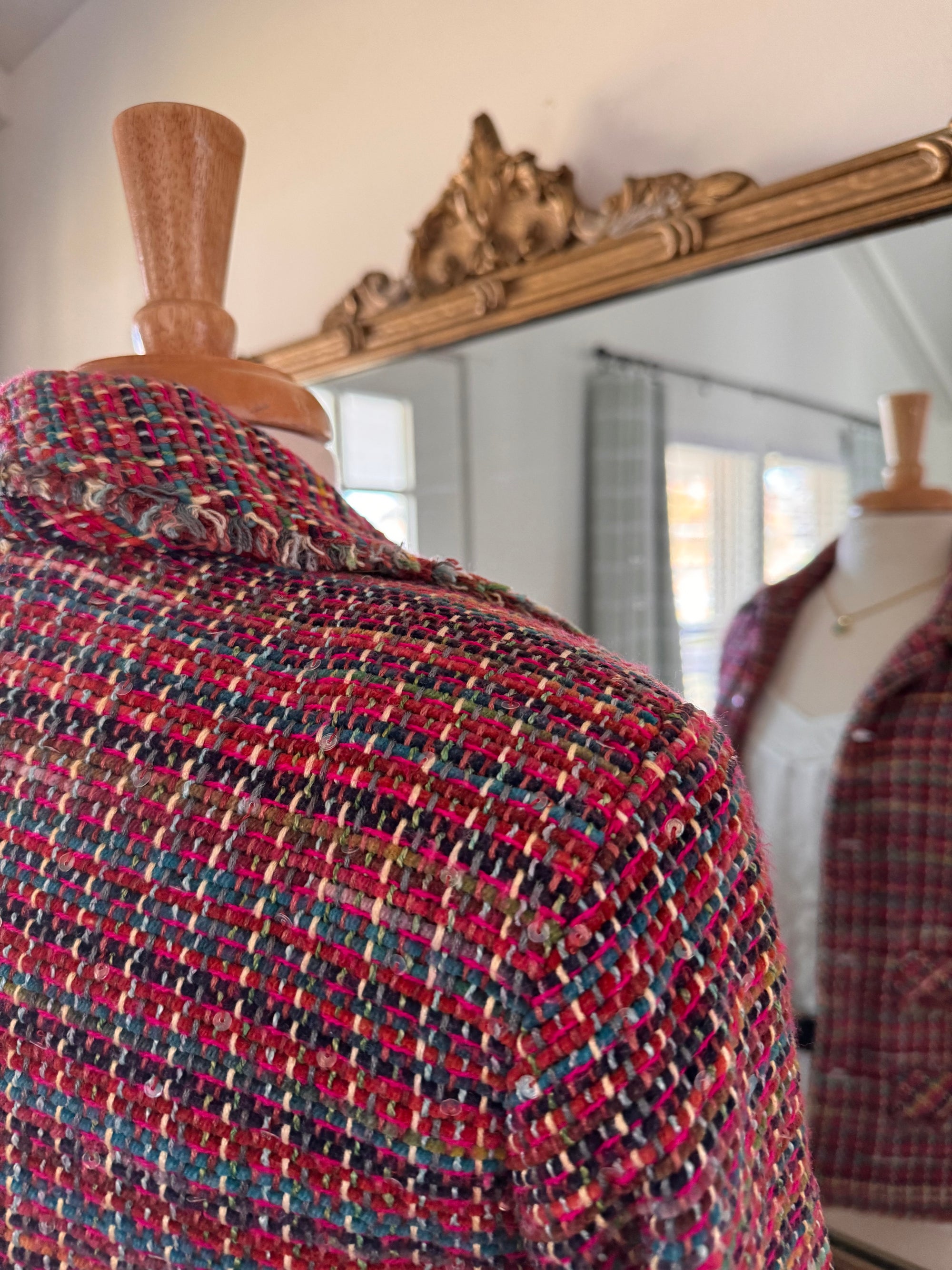 Vintage Colorful Tweed Blazer Jacket | ANAGE Brand Size XS