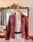 Vintage Colorful Tweed Blazer Jacket | ANAGE Brand Size XS