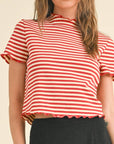 Stevie Stripe Ribbed Top