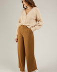 Belona Wide-Leg Camel Trousers