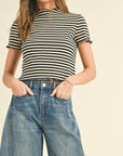 Stevie Stripe Ribbed Top