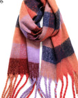 Chunky Plaid Multi Color Brushed Scarf