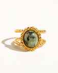 Mica Ring | 18K Gold Plated Non-Tarnish Stone Adjustable Ring