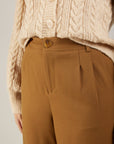 Belona Wide-Leg Camel Trousers