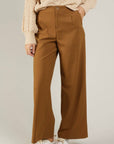 Belona Wide-Leg Camel Trousers