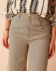 Eloise High-Waisted Pants | Striped