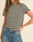 Stevie Stripe Ribbed Top